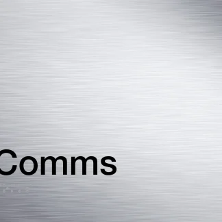 Comms Braille Sign - Stainless Steal