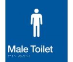 Male Toilet Sign MT-BLUE (Braille)