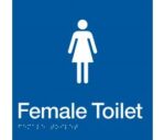 Female Toilet Sign FT-BLUE (Braille)