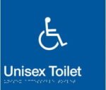 Accessible Toilet Sign DT-BLUE (Braille)