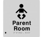 Parent Room Sign PR-SILVER (Braille)