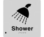 Shower Sign S-SILVER (Braille)