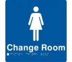 Female Change Room Sign FCR-BLUE (Braille)