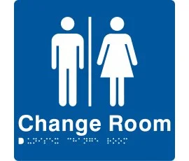 Unisex Change Room Sign MFCR-BLUE (Braille)