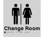 Unisex Change Room Sign MFCR-SILVER (Braille)