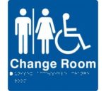 Unisex Accessible Change Room Sign MFDCR-BLUE (Braille)