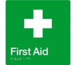 First Aid Sign FA-GREEN (Braille)