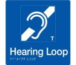 Hearing Loop Sign HL-BLUE (Braille)