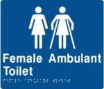 Female Toilet & Female Ambulant Toilet F/FAT-BLUE (Braille)