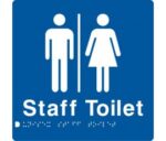 Unisex Staff Toilet Sign MFSffT-BLUE (Braille)