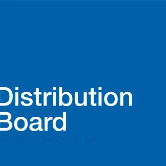 Distribution Board Braille Sign - Blue