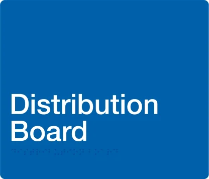 Distribution Board Braille Sign - Blue