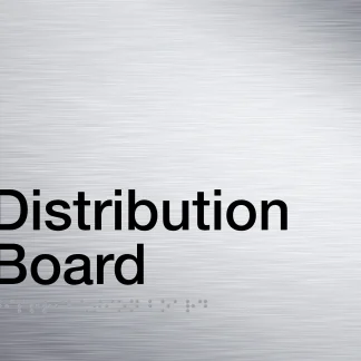 Distribution Board Braille Sign - Stainless Steal