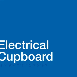 Electrical Cupboard Braille Sign - Blue