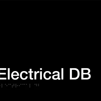 Electrical DB Braille Sign - Black
