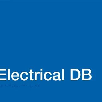 Electrical DB Braille Sign - Blue