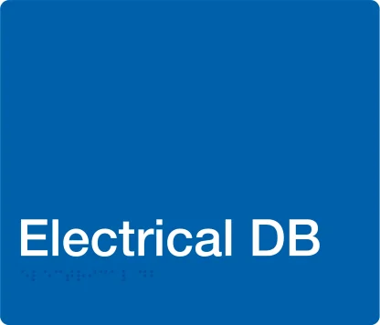 Electrical DB Braille Sign - Blue