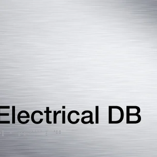 Electrical DB Braille Sign - Stainless Steal