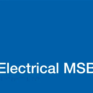Electrical MSB Braille Sign - Blue