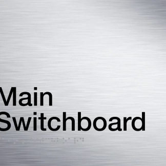 Main Switchboard Braille Signs - Stainless Steal