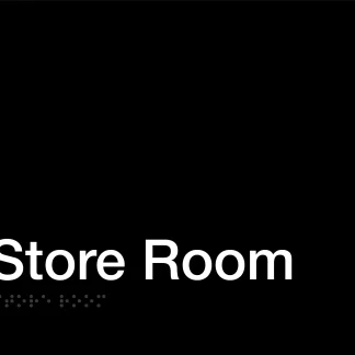Store Room Braille Sign - Black