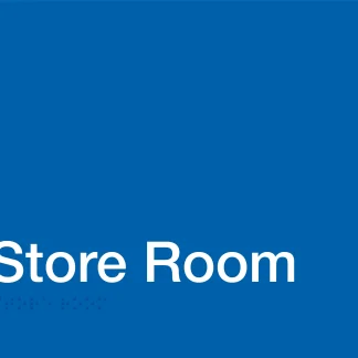 Store Room Braille Sign - Blue