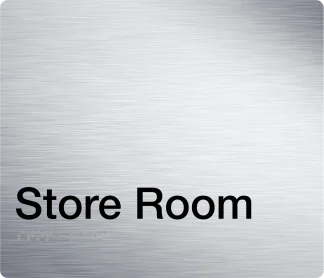 Store Room Braille Sign - Stainless Steal