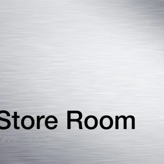 Store Room Braille Sign - Stainless Steal