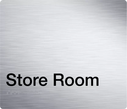 Store Room Braille Sign - Stainless Steal