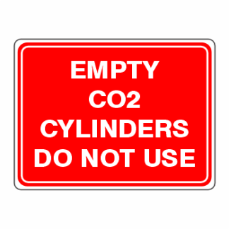 Cylinder Status Signs - Empty Co2 Cylinders Do Not Use