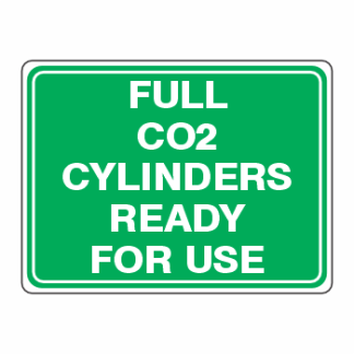Cylinder Status Signs - Full Co2 Cylinders Ready For Use