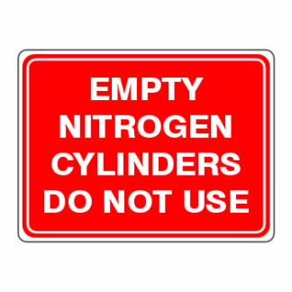 Cylinder Status Signs - Empty Nitrogen Cylinders Do Not Use