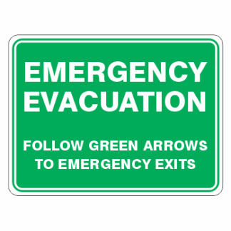 Emergency Evacuation Sign