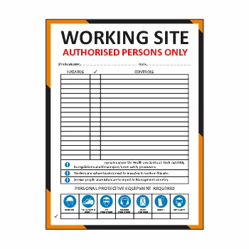 Work Site Hazard Sign
