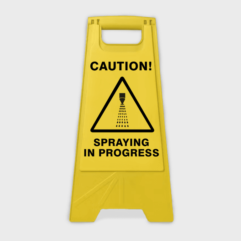 VSafety Warnschild 'Spraying In Progress' – 600 X 450 Mm, Kunststoff, Für Garagen Oder Werkstätten