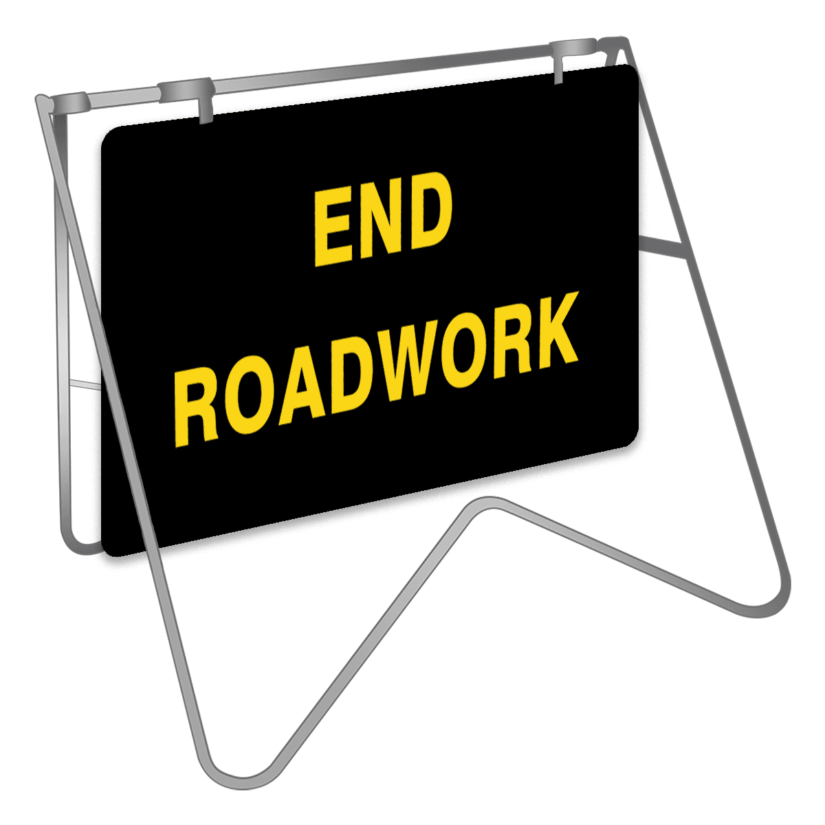 End Roadwork (Night) Swing Stand Sign