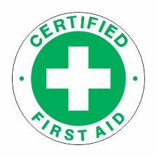 HARD HAT STICKERS_CERTIFIED_FIRST AID