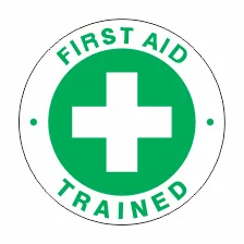 HARD HAT STICKERS_FIRST AID_TRAINED