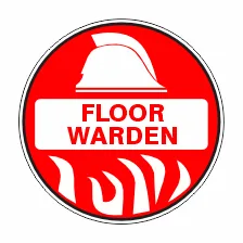 Hard Hat Stickers Floor Warden
