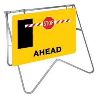 Portaboom Ahead Swing Stand Sign