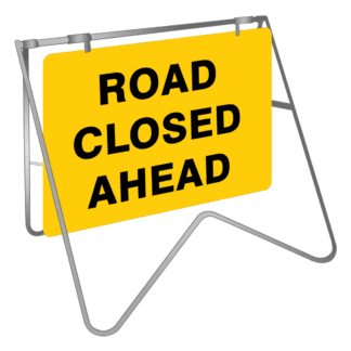 Road Closed Ahead Swing Stand Sign