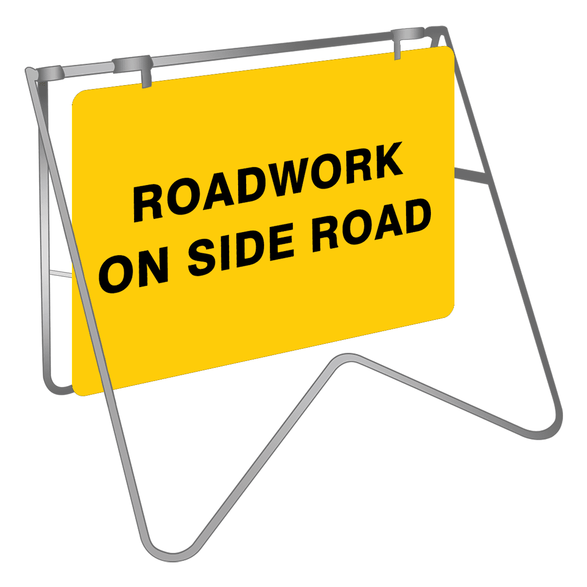 Roadwork On Side Road Swing Stand Sign
