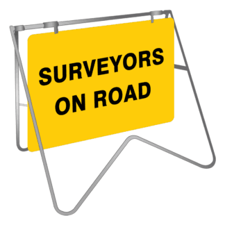 Surveyors On Road Swing Stand Sign