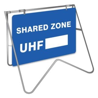 Shared Zone UHF Swing Stand Sign