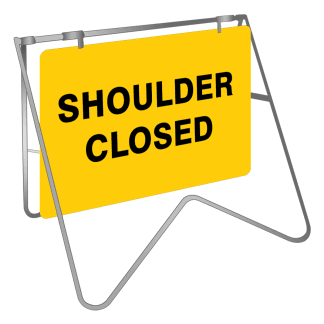 Shoulder Closed Swing Stand Sign