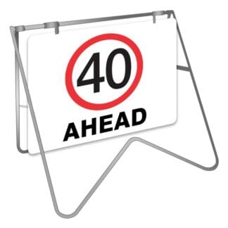 Speed Disc Ahead 40KMH Swing Stand Sign