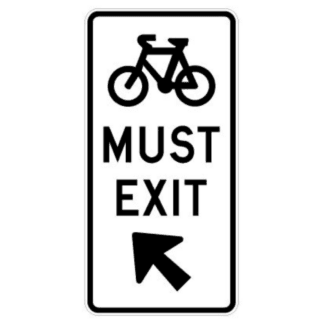 Bicycles Must Exit (Regulatory)