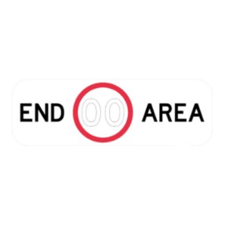 End Speed Limit (Symbolic) Area (Regulatory) (Landscape)