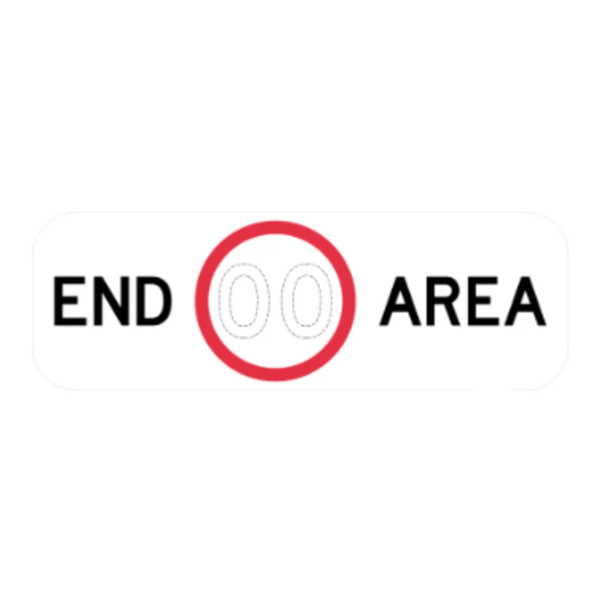 End Speed Limit (Symbolic) Area (Regulatory) (Landscape)