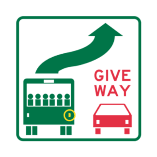 Give Way to Bus StickerDecal